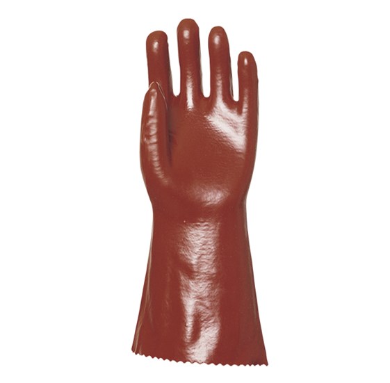 PVC rukavica 36 cm crvena veličina 9
