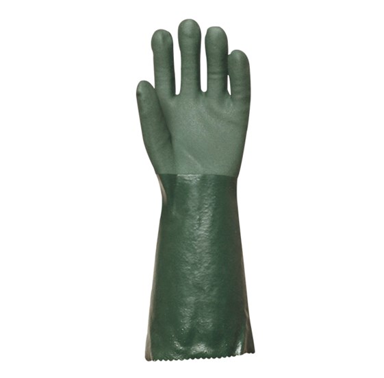 PVC rukavice 40 cm zelene
