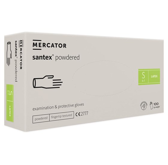 Jednokratne lateks rukavice s puderom SANTEX POWDERED
