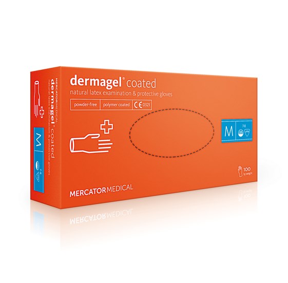 Jednokratne lateks rukavice DERMAGEL COATED
