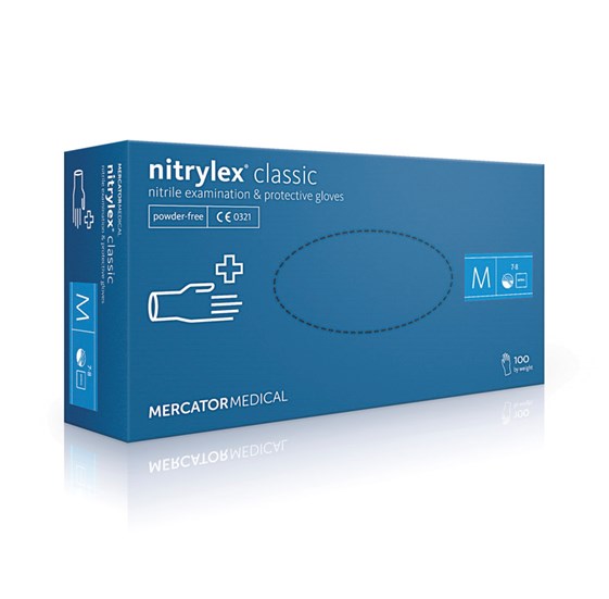 Jednokratne nitrilne rukavice NITRYLEX CLASSIC plave
